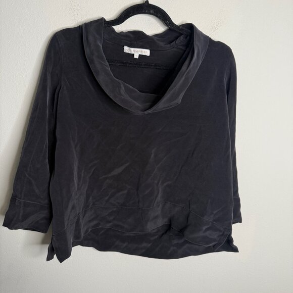 Ann Mashburn Women's Medium Black Top Cowl Neck Tunic‎ Blouse Relaxed Fit Modern - Picture 1 of 5